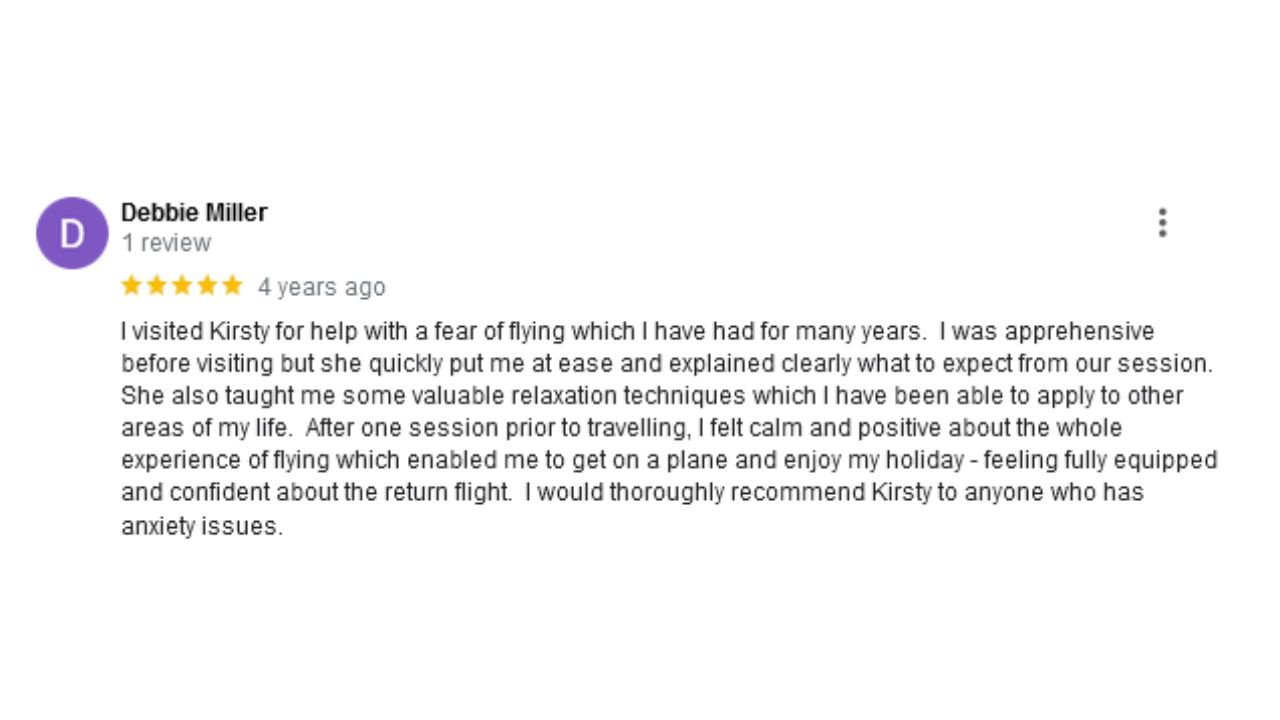 Fear of flying Hypnosis reviews